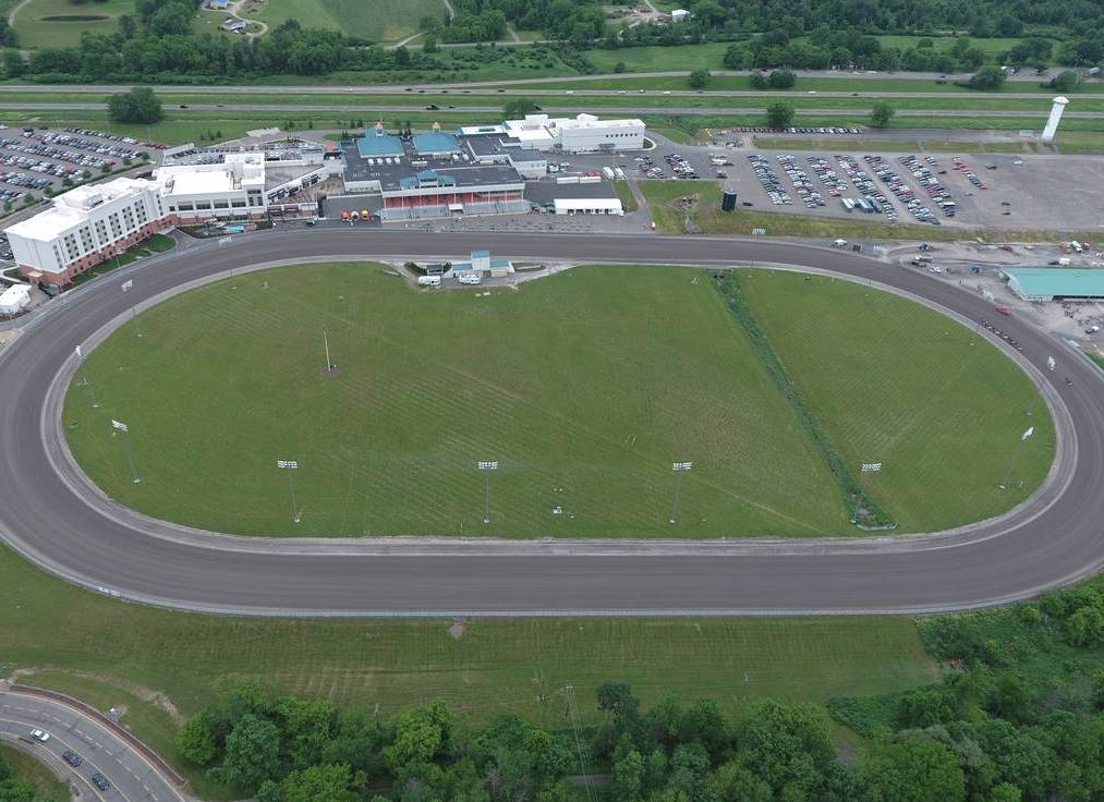 Race track aerial view for race weekends